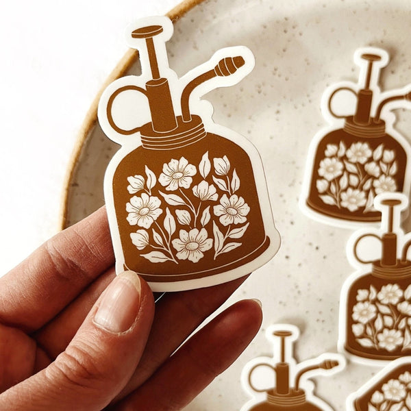 Floral Plant Mister Vinyl Sticker - Pinecone Trading Co.