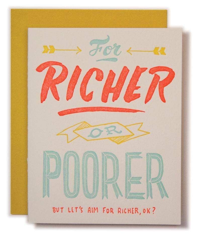 For Richer Or Poorer Card - Pinecone Trading Co.