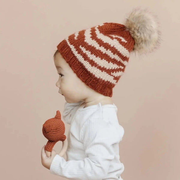 Fox Cotton Crochet Rattle Teether - Pinecone Trading Co.