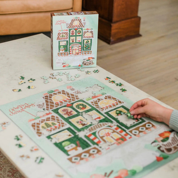 Gingerbread House Christmas Puzzle - Pinecone Trading Co.