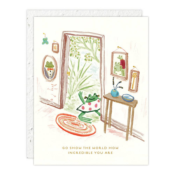 Girl Frog Card - Pinecone Trading Co.