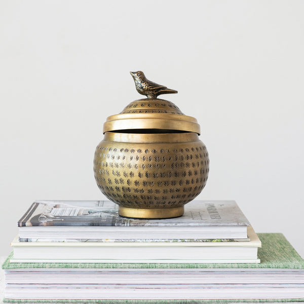 Golden Bird Container - Pinecone Trading Co.