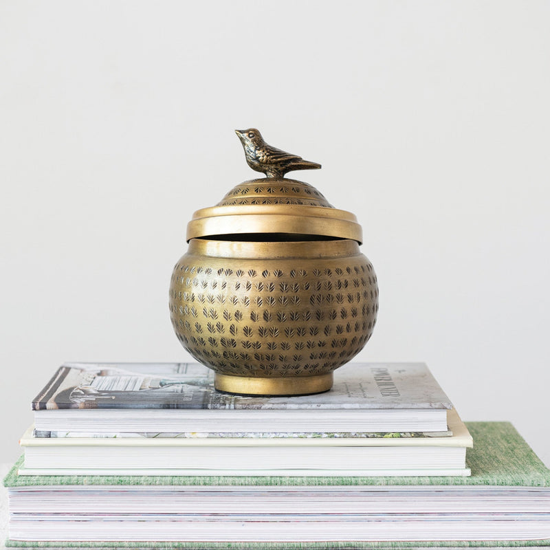 Golden Bird Container - Pinecone Trading Co.