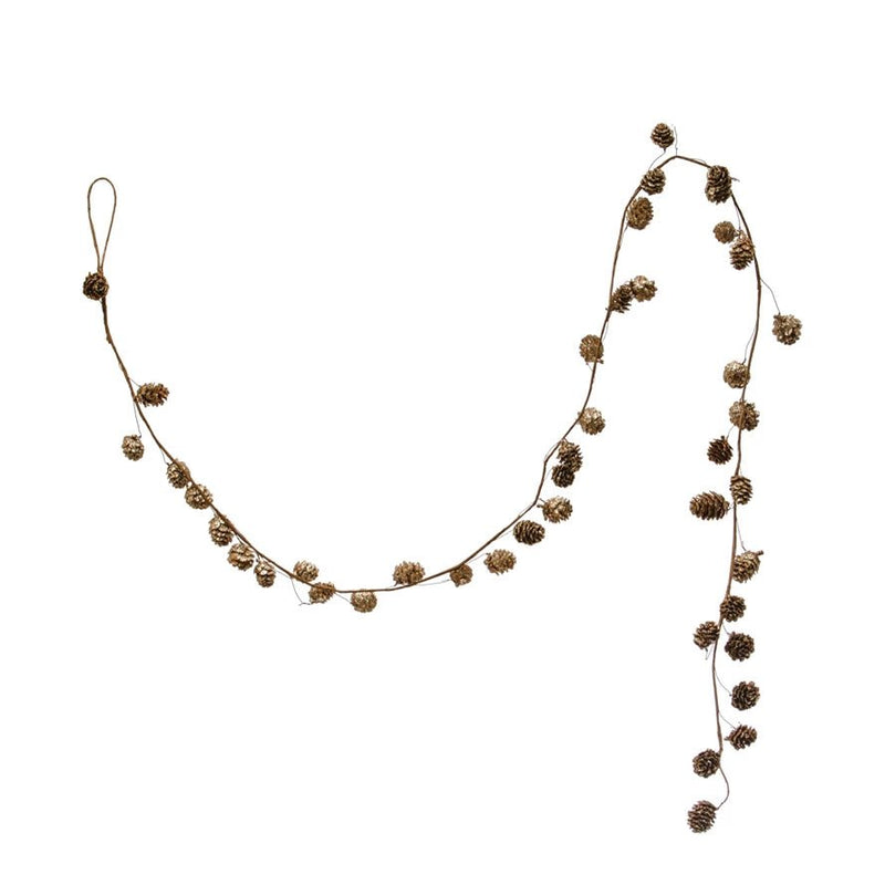 Golden Pinecone Garland - Pinecone Trading Co.