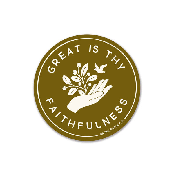Great is Thy Faithfulness Sticker - Pinecone Trading Co.