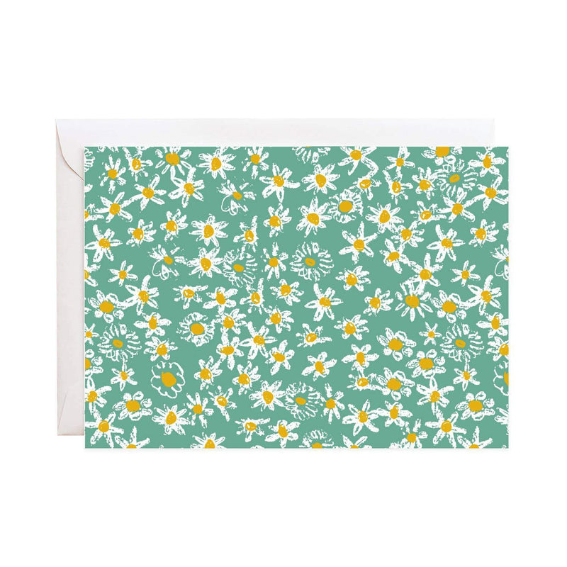 Green Daisy Fields Notecards - Pinecone Trading Co.