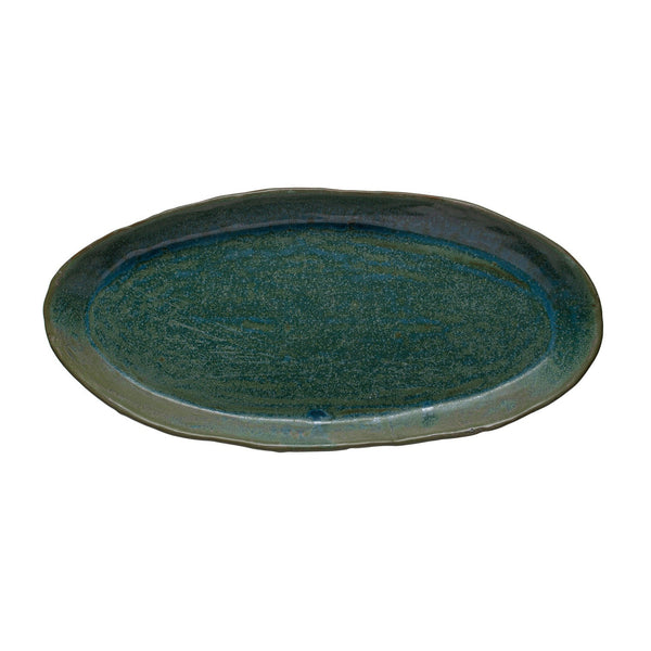 Green Stoneware Platter - Pinecone Trading Co.