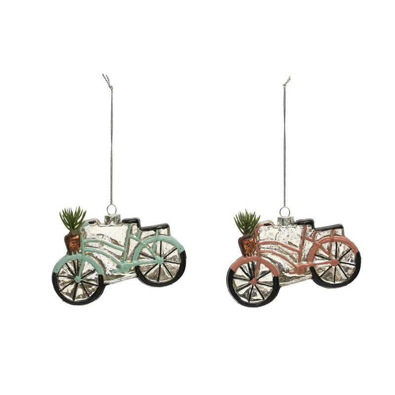 Hand-Painted Glass Bicycle Ornament - Pinecone Trading Co.
