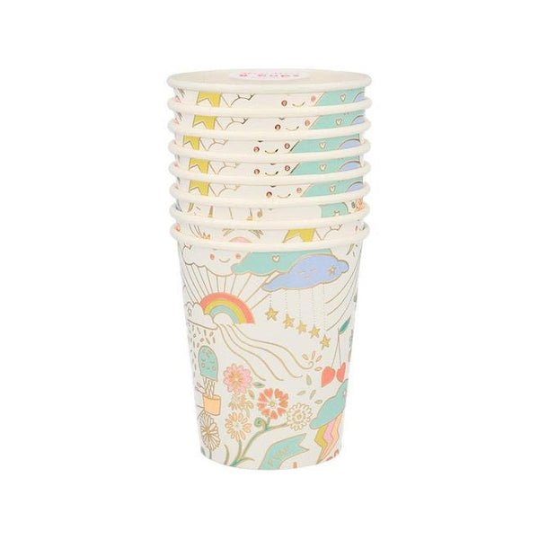 Happy Doodle Party Cups - Set of 8 - Pinecone Trading Co.
