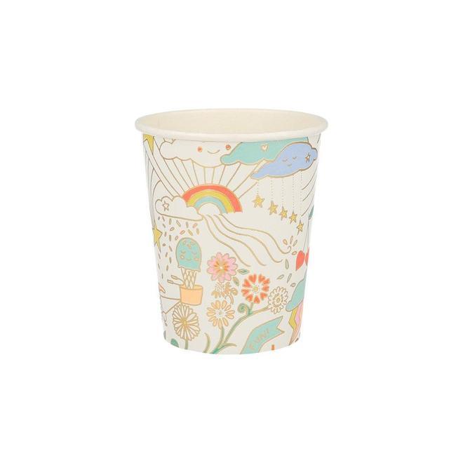 Happy Doodle Party Cups - Set of 8 - Pinecone Trading Co.