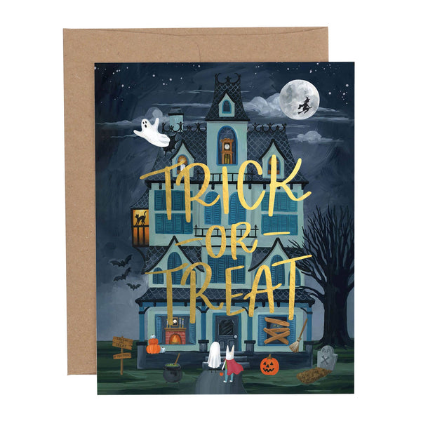 Haunted Halloween Card - Pinecone Trading Co.
