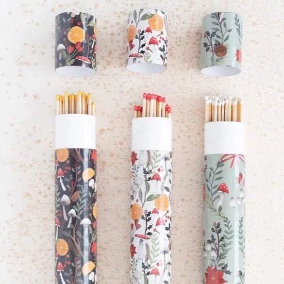 Holiday Foliage Fireplace Safety Matches - Pinecone Trading Co.