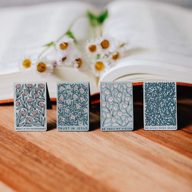 Hymns & Florals Magnetic Bookmark Set - Pinecone Trading Co.