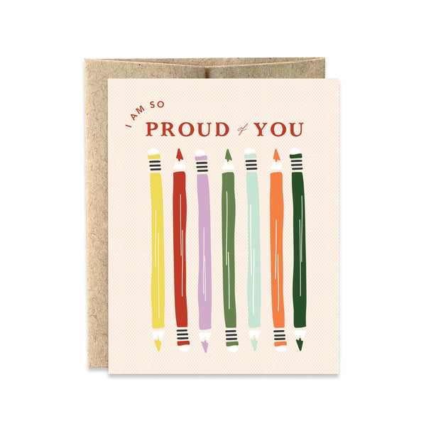 "I am so proud of you" Graduation Congratulations Card - Pinecone Trading Co.