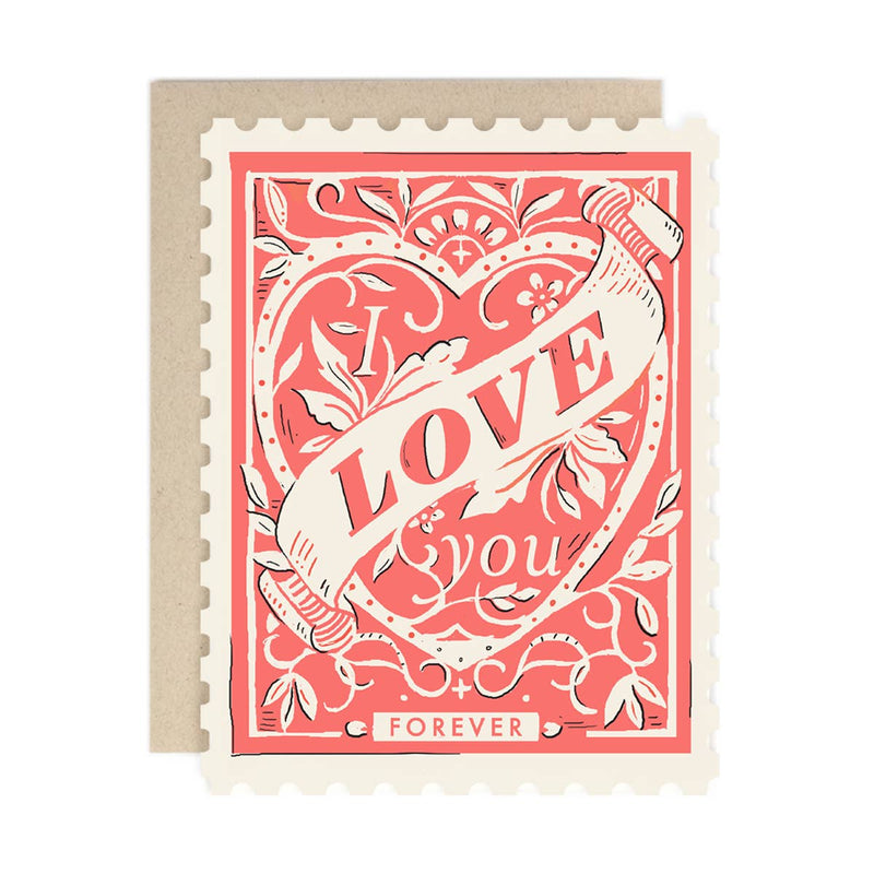 I Love You Forever Stamp Card - Pinecone Trading Co.