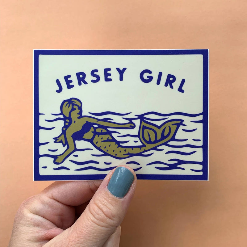 Jersey Girl Mermaid Vinyl Decal - Pinecone Trading Co.