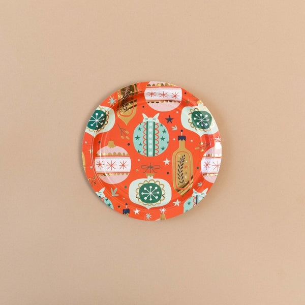 Jolly Red Ornaments Plates - Pinecone Trading Co.
