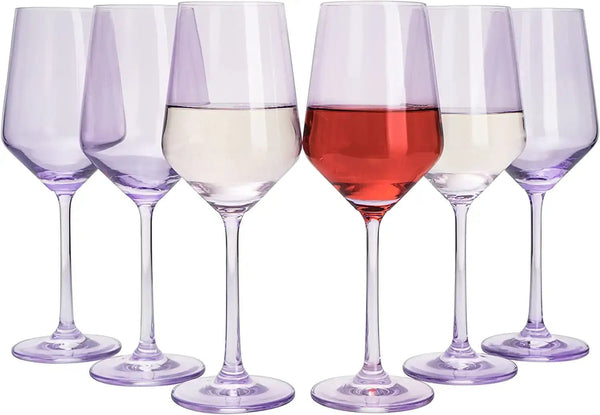 Lavender Wine Glasses - Pinecone Trading Co.