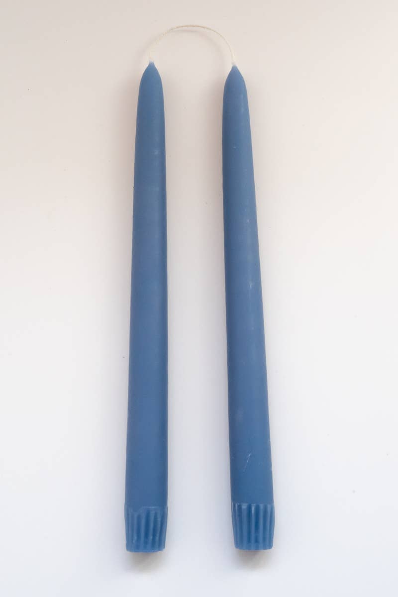 Light Blue Hand-Dipped Candle Set - Pinecone Trading Co.
