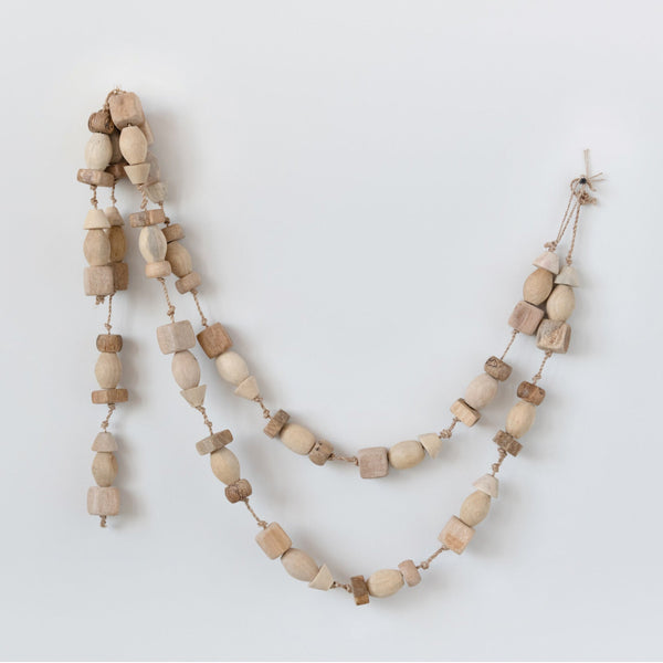 Mango Wood Bead Garland - Pinecone Trading Co.