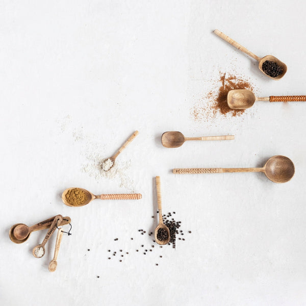 Mango Wood Measuring Spoons - Pinecone Trading Co.