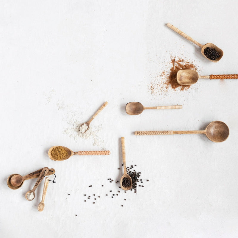Mango Wood Measuring Spoons - Pinecone Trading Co.