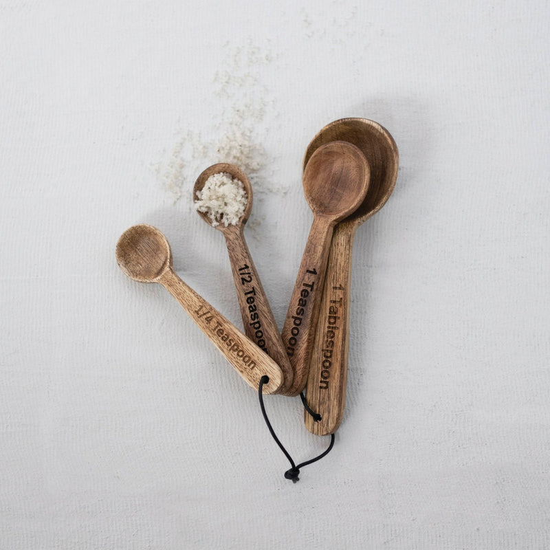 Mango Wood Measuring Spoons - Pinecone Trading Co.