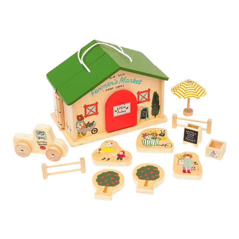 Market Day Wooden Playset - Pinecone Trading Co.