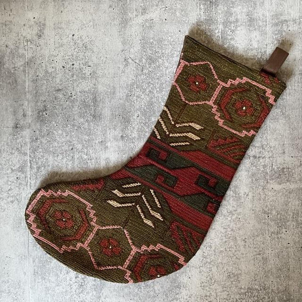 Minimal Chaos Vintage Salvaged Stocking No. 12 - Pinecone Trading Co.