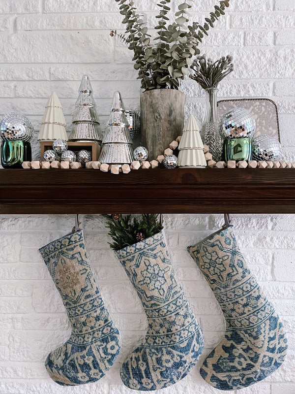 Minimal Chaos Vintage Salvaged Stocking No. 4 - Pinecone Trading Co.