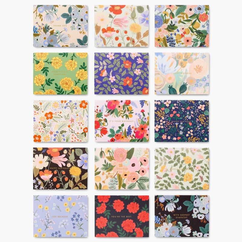 Mixed Florals Essentials Card Box | Rifle Paper Co. - Pinecone Trading Co.