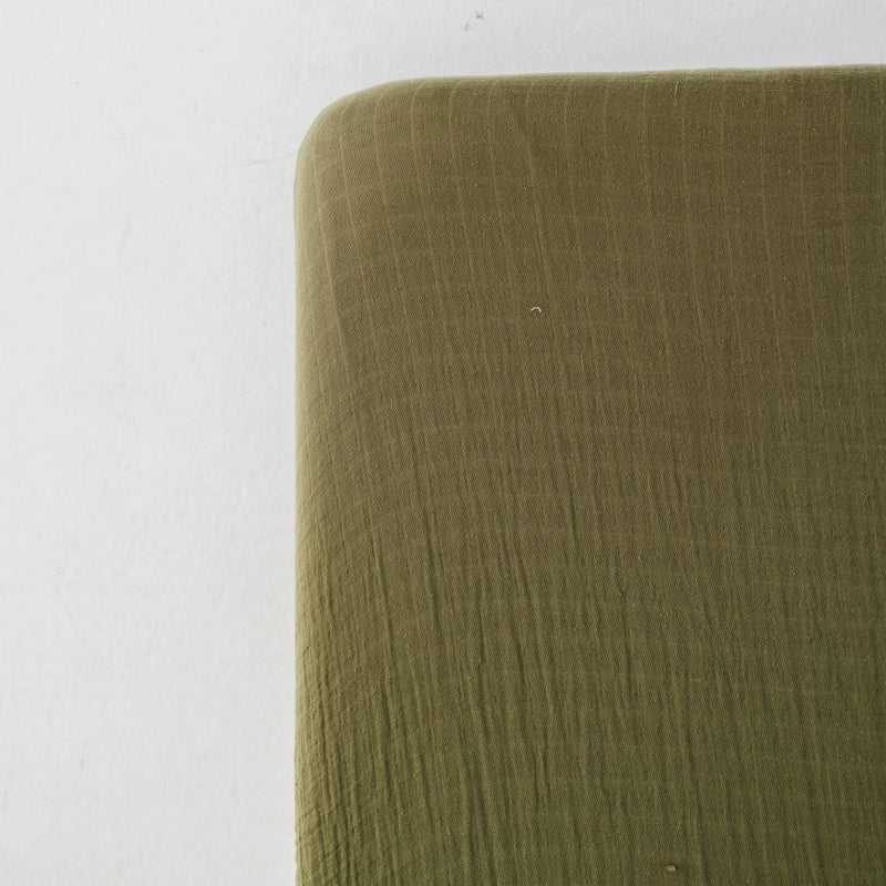Moss Green Crib Sheet - Pinecone Trading Co.