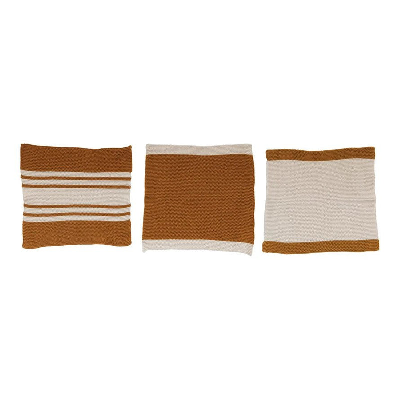 Mustard Knit Dish Cloths - Pinecone Trading Co.