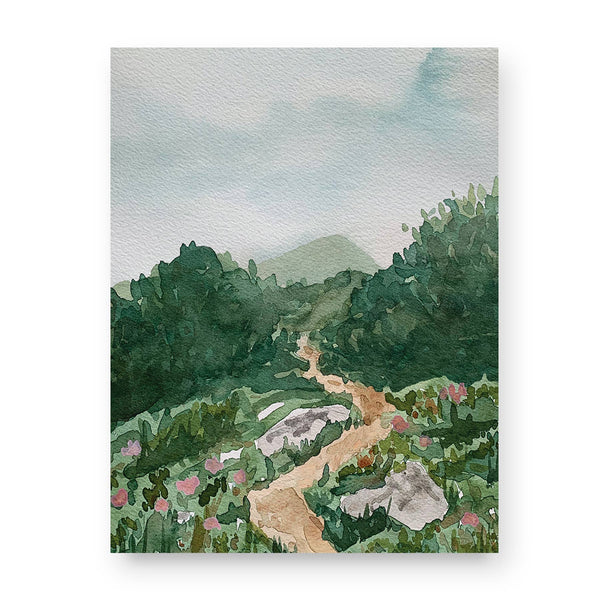 Narrow Path Watercolor Print - Pinecone Trading Co.