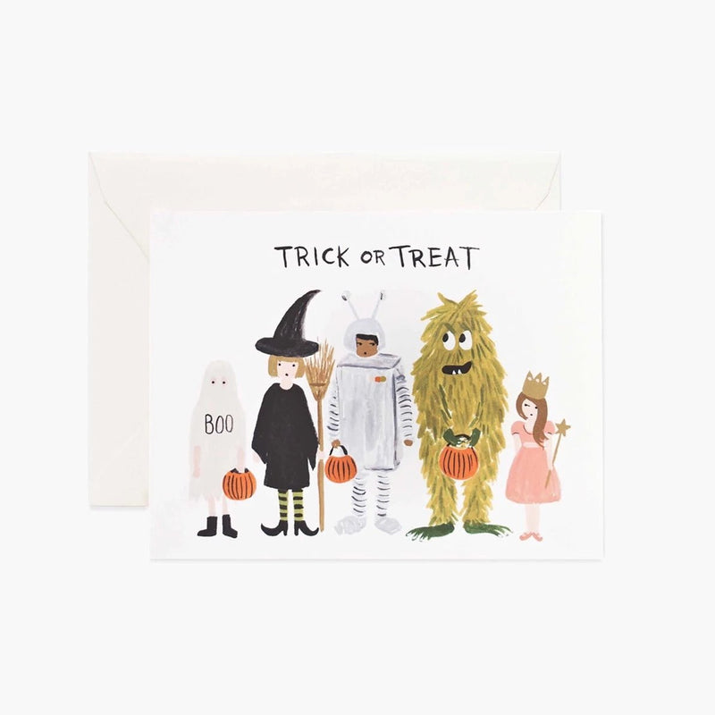 Neighborhood Lineup Halloween Card - Pinecone Trading Co.