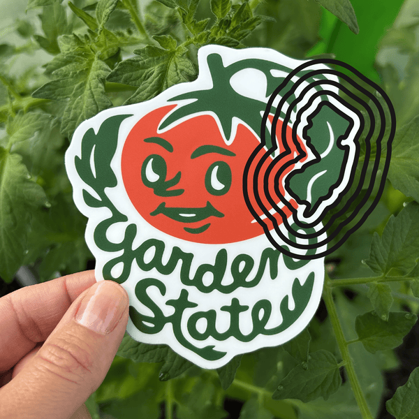 NJ Garden State Tomato Vinyl Decal - Pinecone Trading Co.