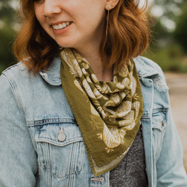 No. 016 Mushrooms Bandana - Pinecone Trading Co.