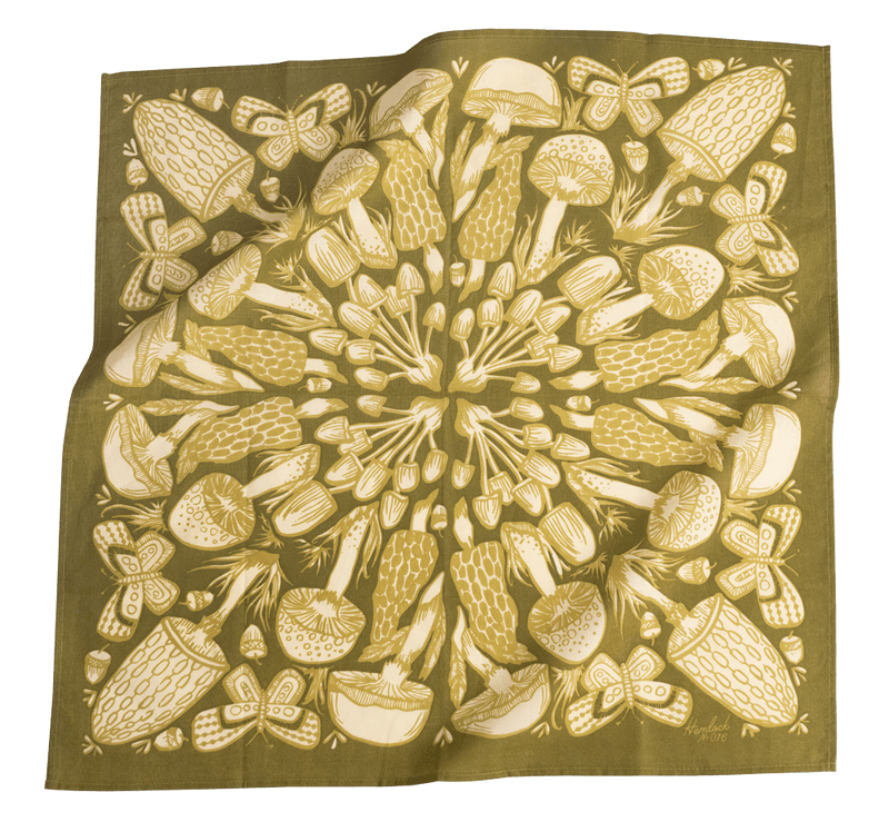 No. 016 Mushrooms Bandana - Pinecone Trading Co.