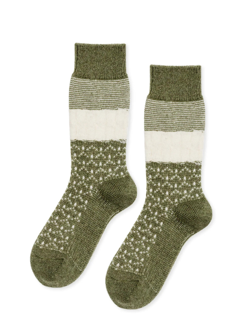 Olive Louie Wool Crew Socks - Pinecone Trading Co.