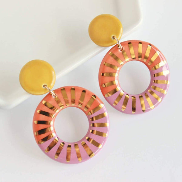 Kiera raffia statement best sale earrings