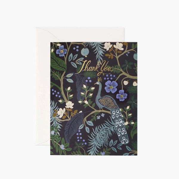 Peacock Thank You Card - Pinecone Trading Co.
