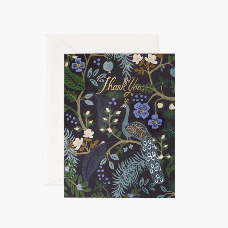 Peacock Thank You Card - Pinecone Trading Co.