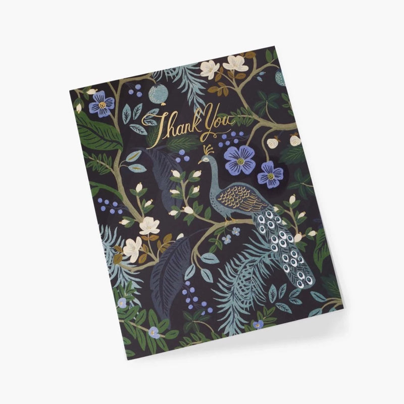 Peacock Thank You Card - Pinecone Trading Co.