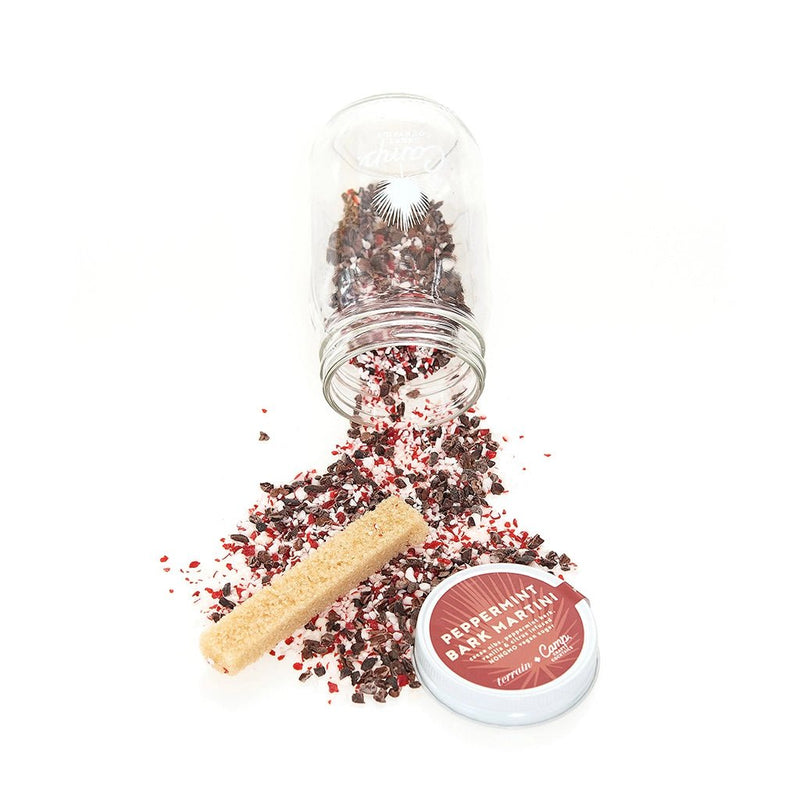 Peppermint Bark Martini Terrain x Camp Craft Cocktails - Pinecone Trading Co.