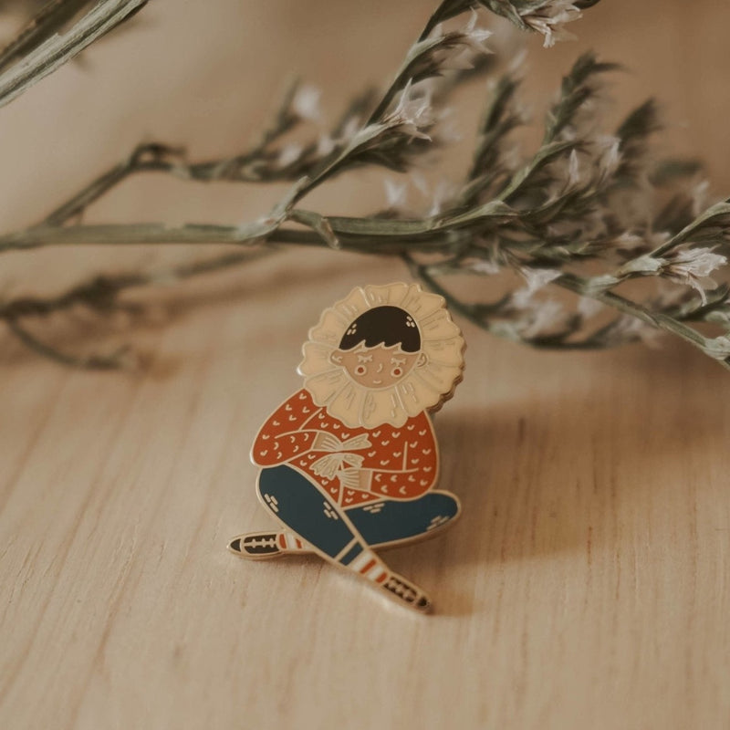 Petal Picking Enamel Pin (With Locking Clasp) - Pinecone Trading Co.