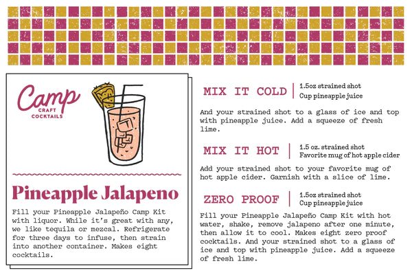 Pineapple Jalapeño Camp Craft Cocktail Mix - Pinecone Trading Co.