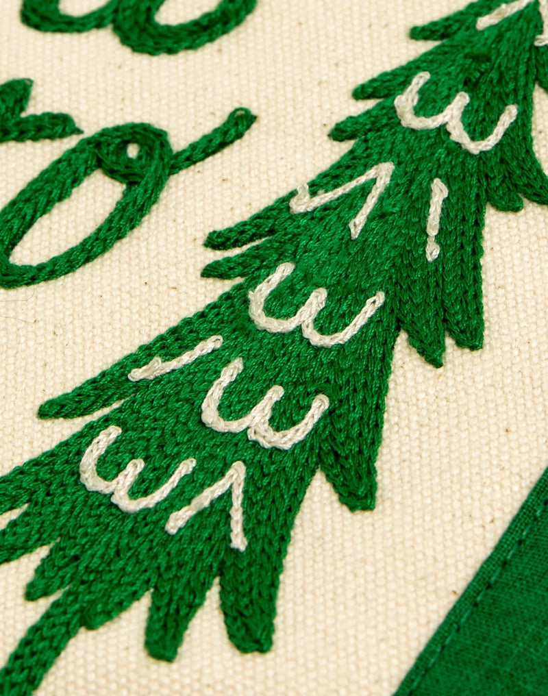 Pines Embroidered Canvas Banner - Pinecone Trading Co.