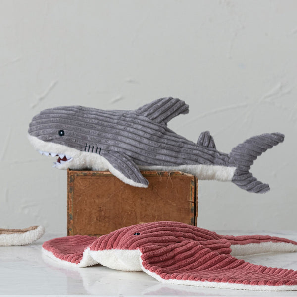 Plush Corduroy Shark - Pinecone Trading Co.