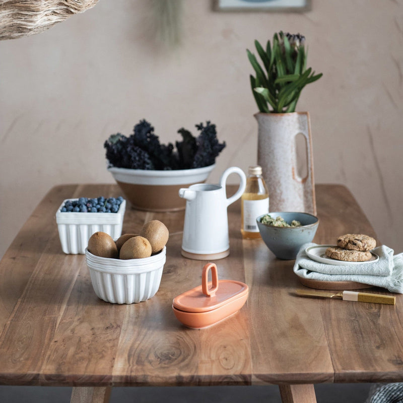 Reactive Glaze Stoneware Berry Bowl - Pinecone Trading Co.