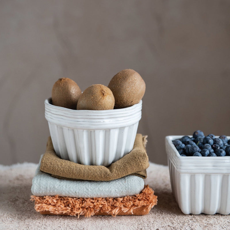 Reactive Glaze Stoneware Berry Bowl - Pinecone Trading Co.